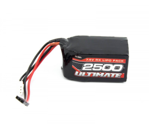 ULTIMATE 7.4V. 2500MAH LIPO HUMP RECEIVER BATTERY PACK JR