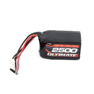 ULTIMATE 7.4V. 2500MAH LIPO HUMP RECEIVER BATTERY PACK JR