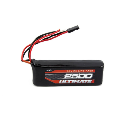 ULTIMATE 7.4V. 2500MAH LIPO FLAT RECEIVER BATTERY PACK JR