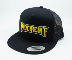 PROCIRCUIT ORIGINAL SNAPBACK RETRO TRUCKER CAP BLACK