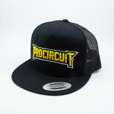 PROCIRCUIT ORIGINAL SNAPBACK RETRO TRUCKER CAP BLACK