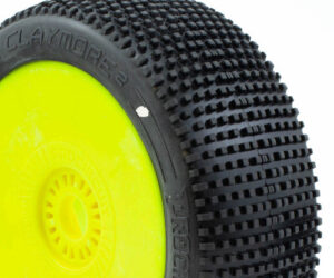 CLAYMORE V2 BUGGY C1 (SUPER SOFT) PRE-MOUNTED YELLOW (2PCS.)