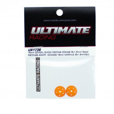 16MM CONICAL SHOCK PISTONS ORANGE (5X1.6MM) (2PCS) - Image 2