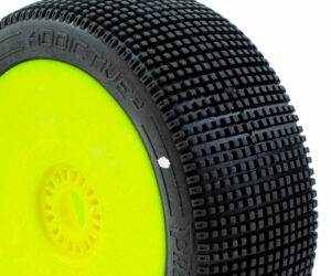 ADDICTIVE V2 BUGGY C1 (SUPER SOFT) PRE-MOUNTED YELLOW (2PCS.)