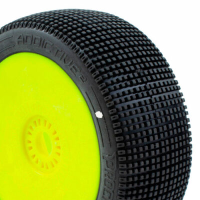 ADDICTIVE V2 BUGGY C1 (SUPER SOFT) PRE-MOUNTED YELLOW (2PCS.)