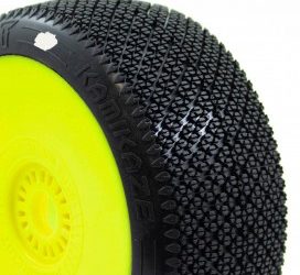 KAMIKAZE V2 BUGGY C1 (SUPER SOFT) PRE-MOUNTED YELLOW (2PCS.)