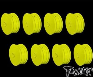 TWORKS 2.2" 12mm Hex 4WD Front Wheel Yellow