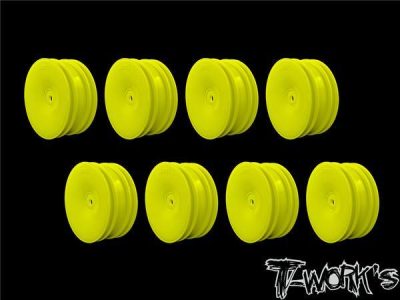 TWORKS 2.2" 12mm Hex Front Wheel Yellow 2wd
