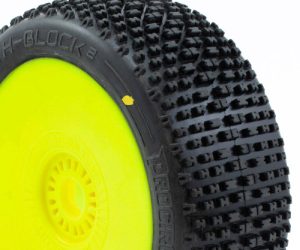 H-BLOCK V2 BUGGY C2 (SOFT) PRE-MOUNTED YELLOW (2PCS.)