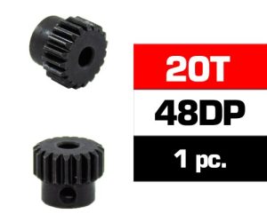 HSS STEEL 48DP PINION GEAR 20T W/3.17MM BORE