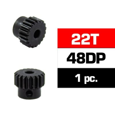 HSS STEEL 48DP PINION GEAR 22T W/3.17MM BORE