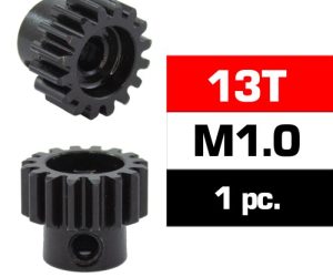 HSS STEEL M1.0 PINION GEAR 13T W/5.0MM BORE