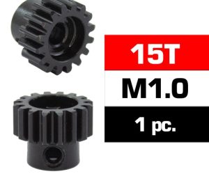 HSS STEEL M1.0 PINION GEAR 15T W/5.0MM BORE