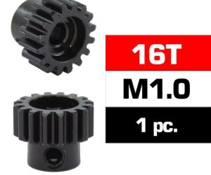 HSS STEEL M1.0 PINION GEAR 16T W/5.0MM BORE