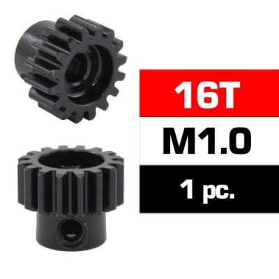 HSS STEEL M1.0 PINION GEAR 16T W/5.0MM BORE