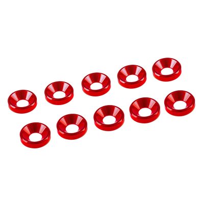 4 mm. ALU WASHER RED (10 pcs)