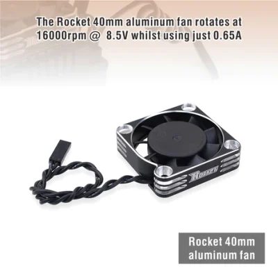 ROCKET ALUMINUM 40X40X10 16000RPM COOLING FAN (SILVER&BLACK) FOR MOTOR