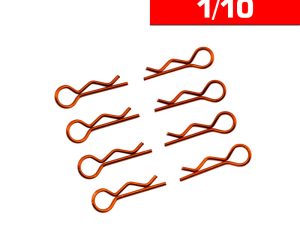 BODY CLIPS 1/10 L&R ORANGE (8 pcs.)