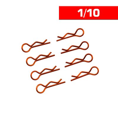 BODY CLIPS 1/10 L&R ORANGE (8 pcs.)