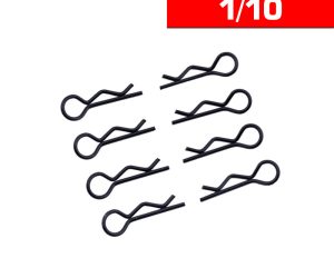 BODY CLIPS 1/10 L&R BLACK (8 pcs.)