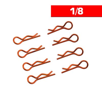 BODY CLIPS 1/8 L&R ORANGE (8 pcs.)