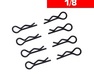 BODY CLIPS 1/8 L&R BLACK (8 pcs.)