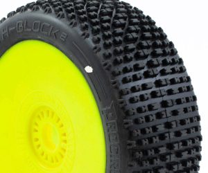 H-BLOCK v2 BUGGY C3 (MEDIUM) PRE-MOUNTED YELLOW (2pcs.)