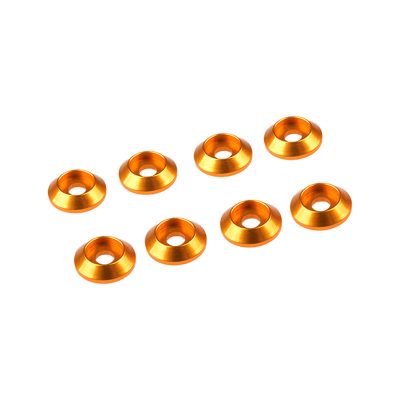 3MM ALUMINIUM CAP HEAD WASHER GOLD (8 pcs)
