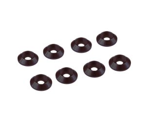 3MM ALUMINIUM CAP HEAD WASHER BLACK (8 pcs)