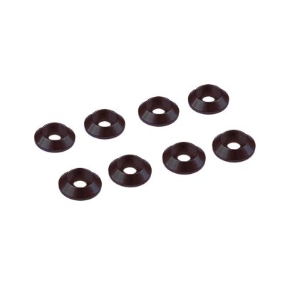3MM ALUMINIUM CAP HEAD WASHER BLACK (8 pcs)