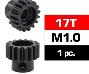 HSS STEEL M1.0 PINION GEAR 17T W/5.0mm BORE