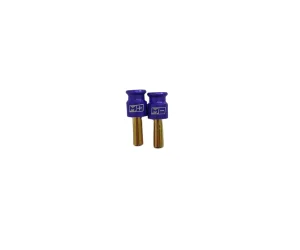 Mach-1 Racing Purple Grips with 5mm gold plated bullets