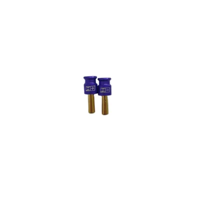 Mach-1 Racing Purple Grips with 5mm gold plated bullets