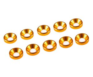 4 mm. ALU. WASHER GOLD (10 pcs)