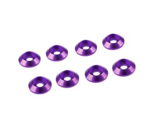 3MM ALUMINIUM CAP HEAD WASHER PURPLE (8 pcs)