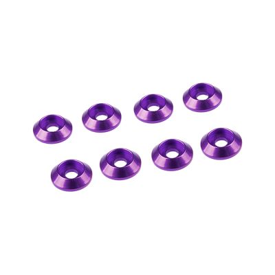3MM ALUMINIUM CAP HEAD WASHER PURPLE (8 pcs)