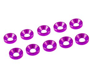 4 mm. ALU. WASHER PINK (10 pcs)