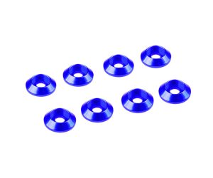 3MM ALUMINIUM CAP HEAD WASHER BLUE (8 pcs)