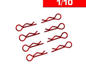 BODY CLIPS 1/10 L&R RED (8 pcs.)