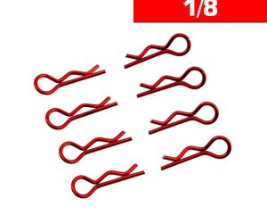 BODY CLIPS 1/8 L&R RED (8 pcs.)